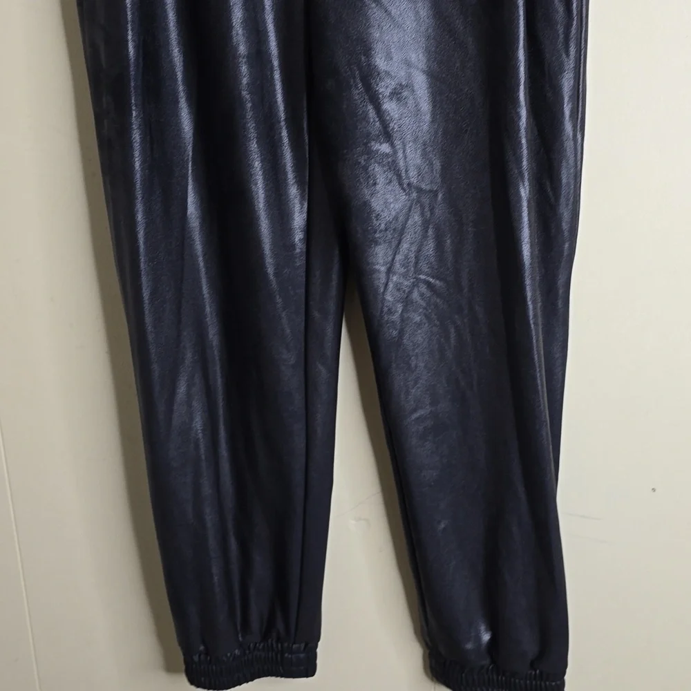 Gianni Bini Luxe Coated Paperbag Waist Joggers  Large - Picture 4 of 8